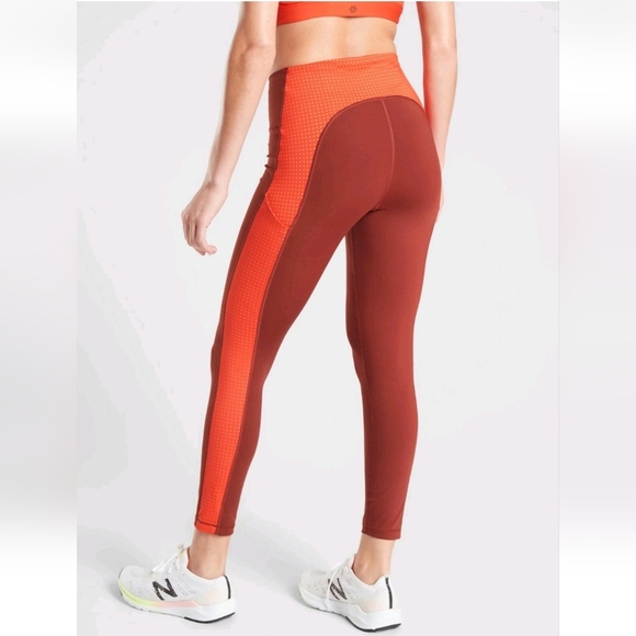 Athleta Ultimate Stash Pocket Colorblock Laser Cut 7/8 Tight Sz XXS EUC - Picture 2 of 15
